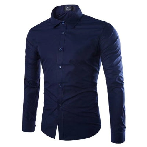Bügelfreies Langarm-Polohemd für Herren – Bild 6 | LuxeStyle