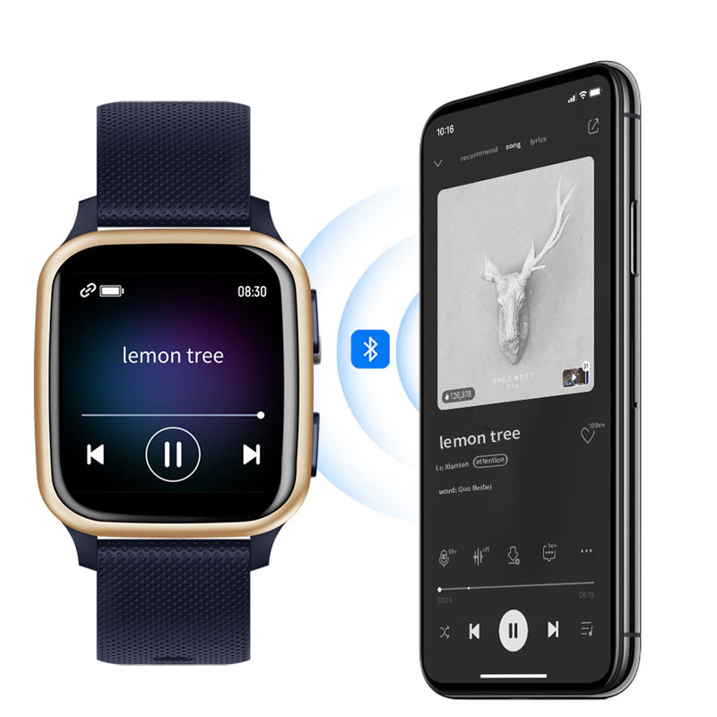 Smartwatch mit Bluetooth-Anruf- und Musikfunktion – Ansicht 3