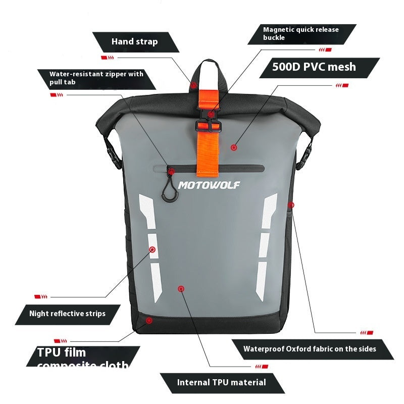 Motorrad Outdoor Rucksack, wasserdicht, 20L – Bild 5 | LuxeStyle