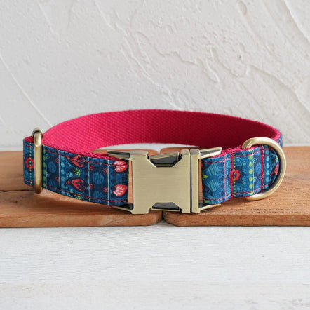 Halsband- und Leinen-Set «Red Lotus»