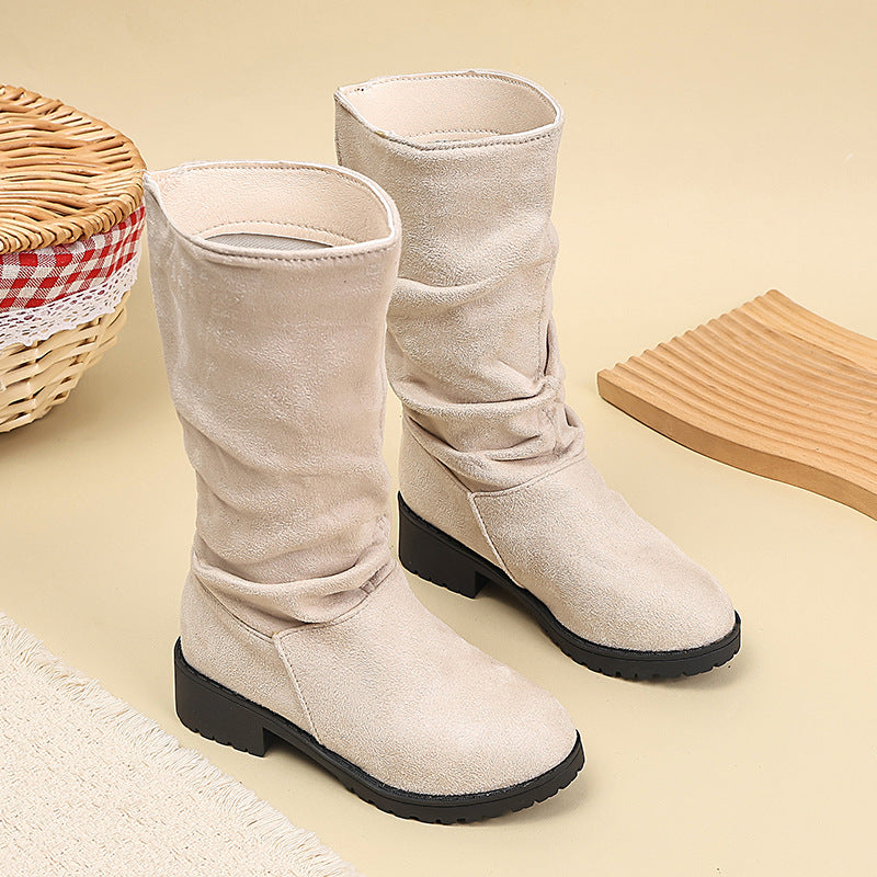 Kinder-Hightop-Stiefel mit Samtbesatz – Bild 5 | LuxeStyle