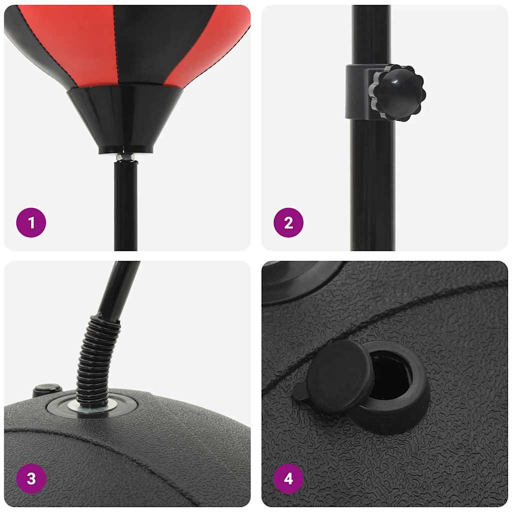 Punching Ball Set mit Standfuss & Boxhandschuhen