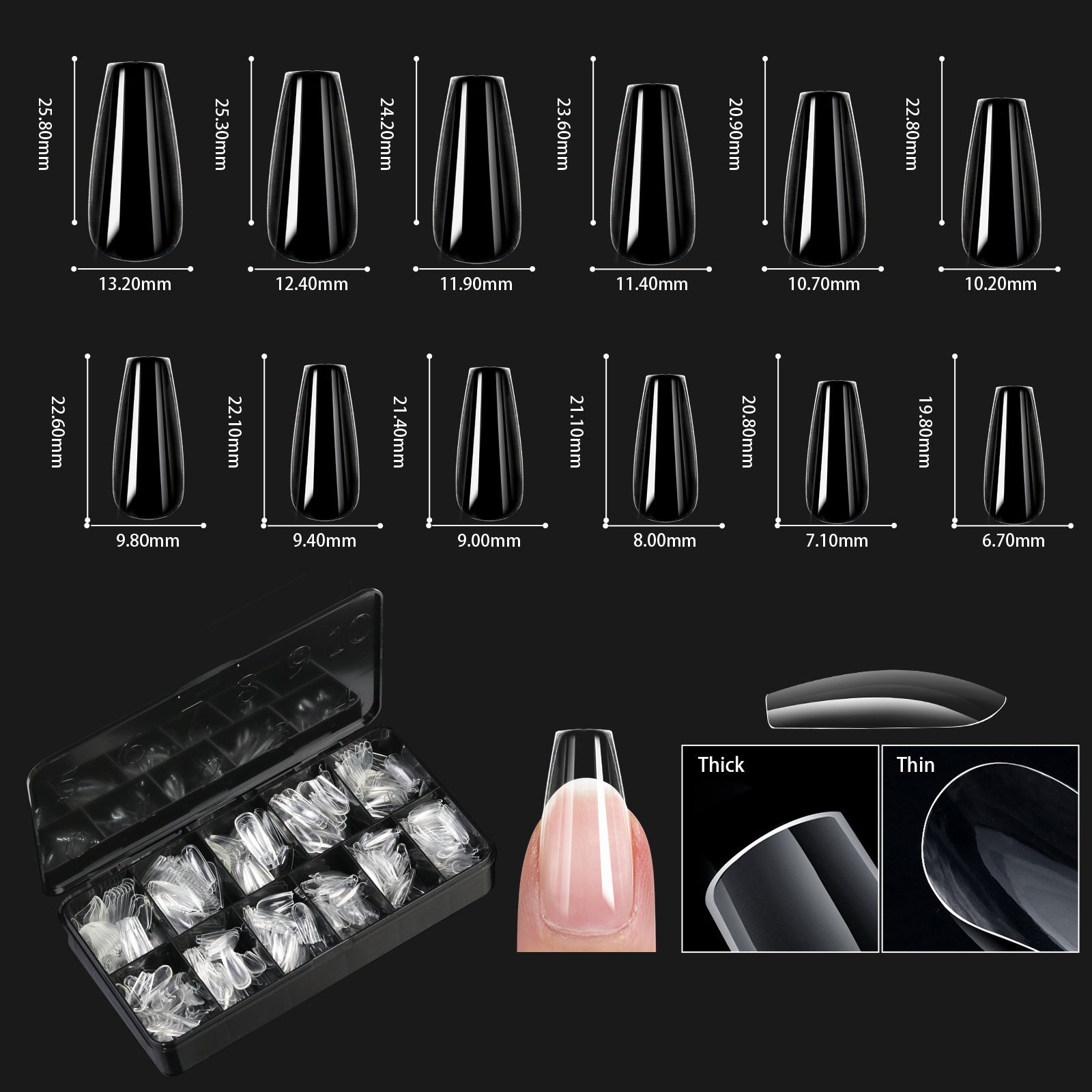 Transparente Nagel-Tips