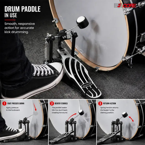 Bass Drum Pedal mit Filzschlegel