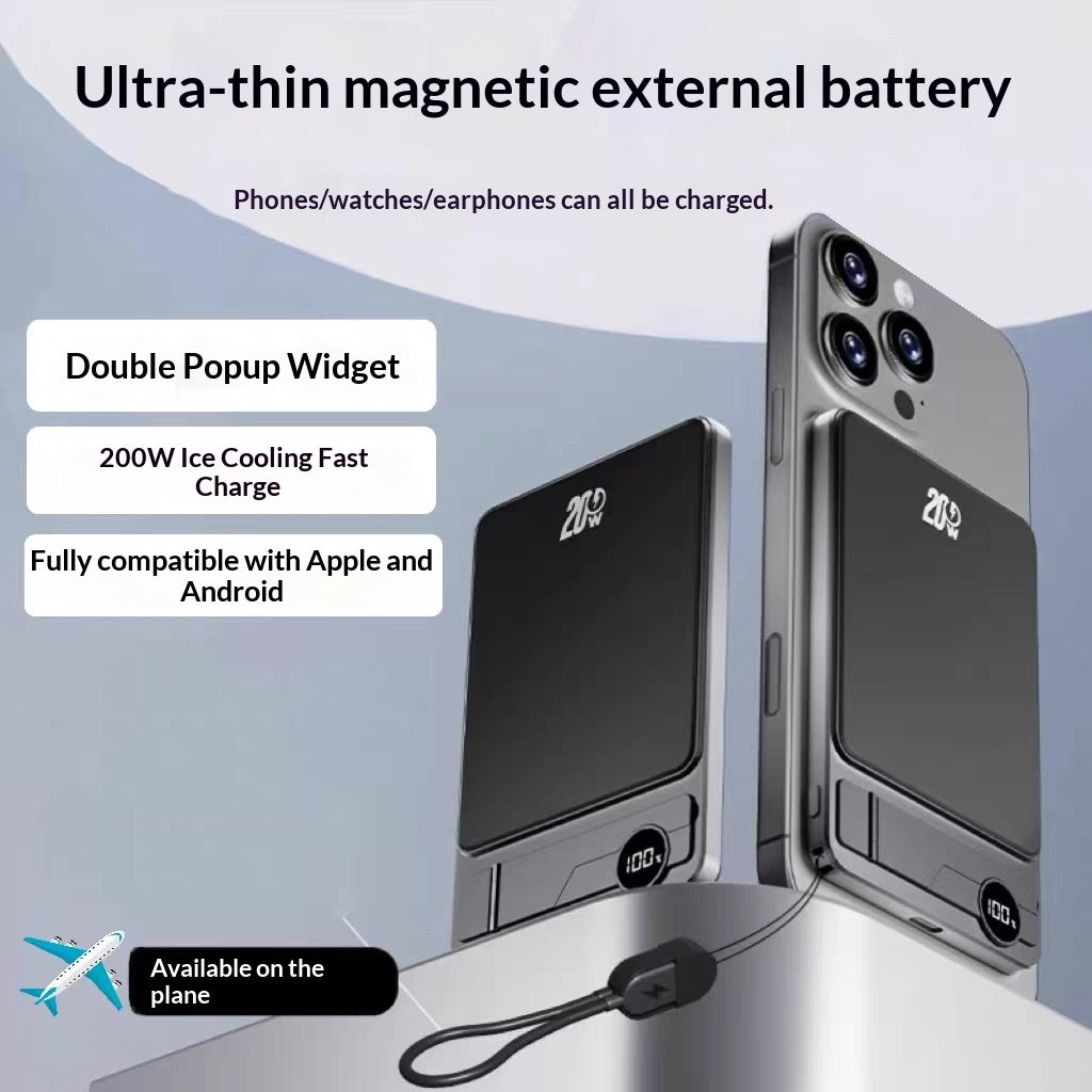 Ultradünnes magnetisches 15W Powerbank-Ladegerät