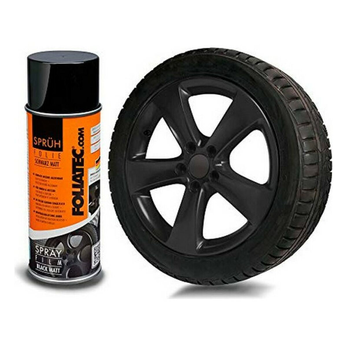 Flüssiggummi für Autos Foliatec Matte Hinterseite Schwarz 150 ml
