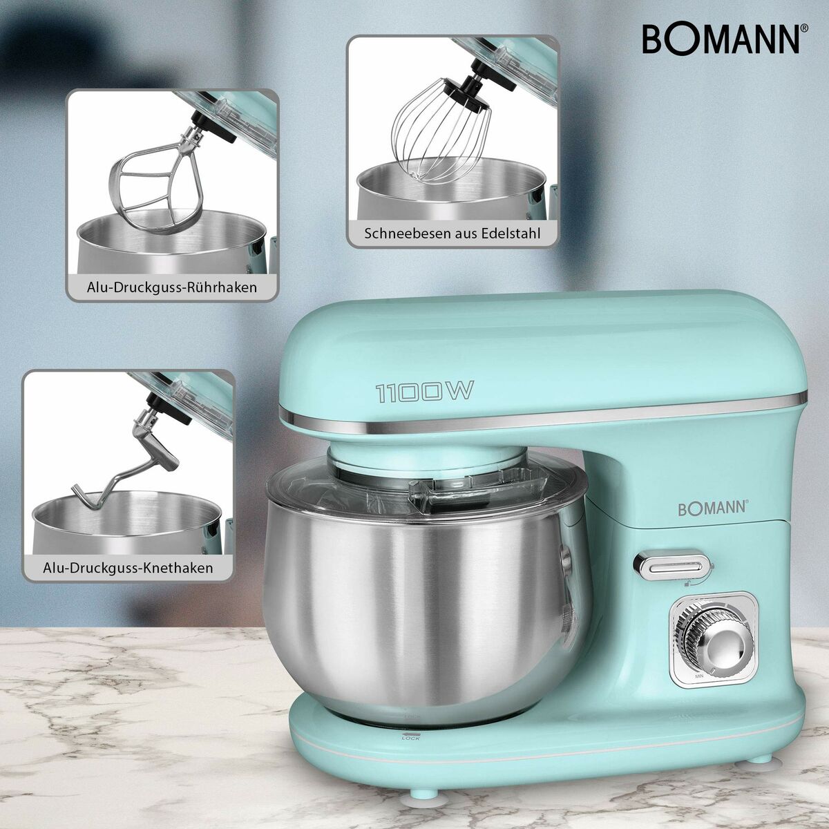 Küchenmaschine Bomann KM 6030 CB 1100 W – Bild 6 | LuxeStyle