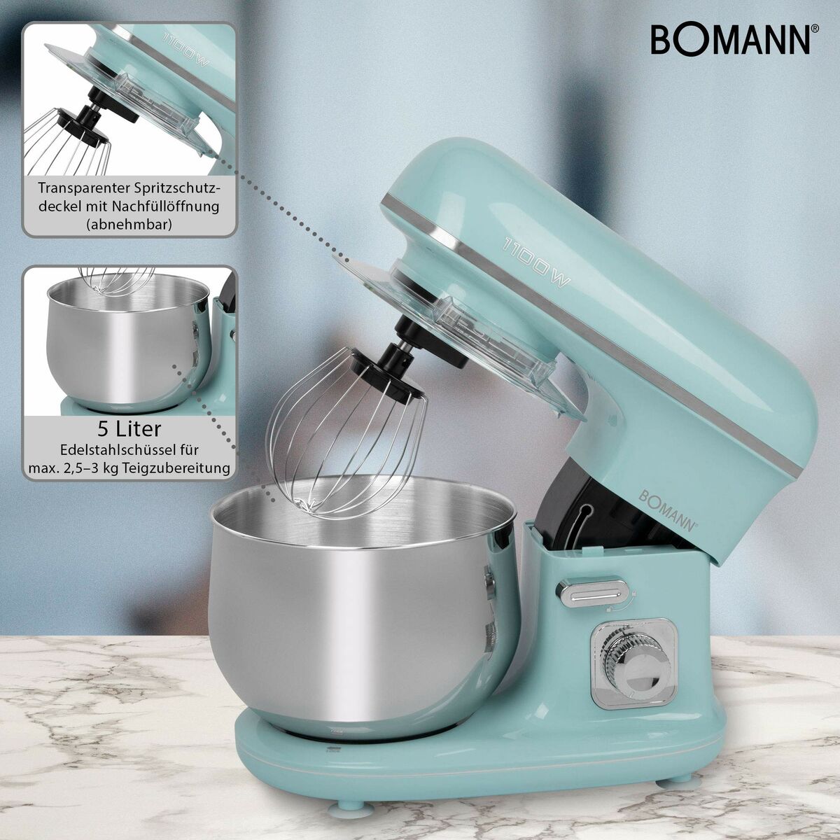 Küchenmaschine Bomann KM 6030 CB 1100 W – Bild 5 | LuxeStyle