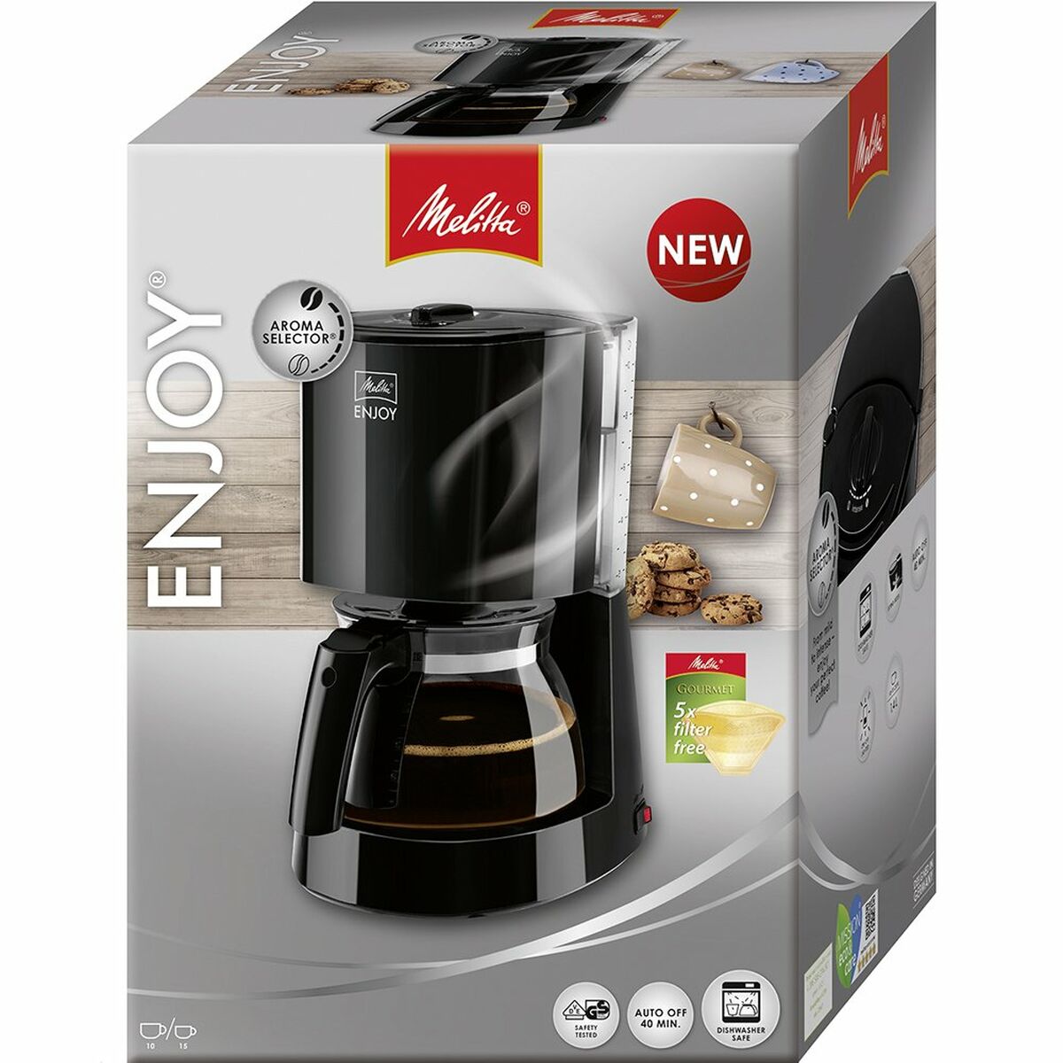 Filterkaffeemaschine Melitta Schwarz 1000 W