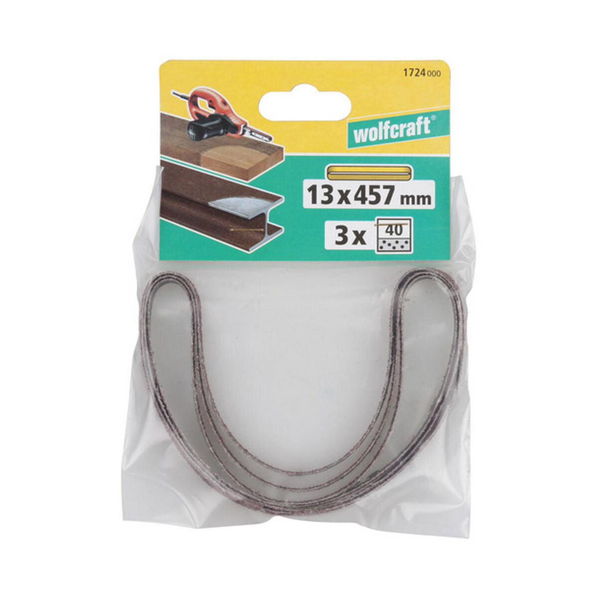 Bandschleifpapier Wolfcraft 3 Stücke