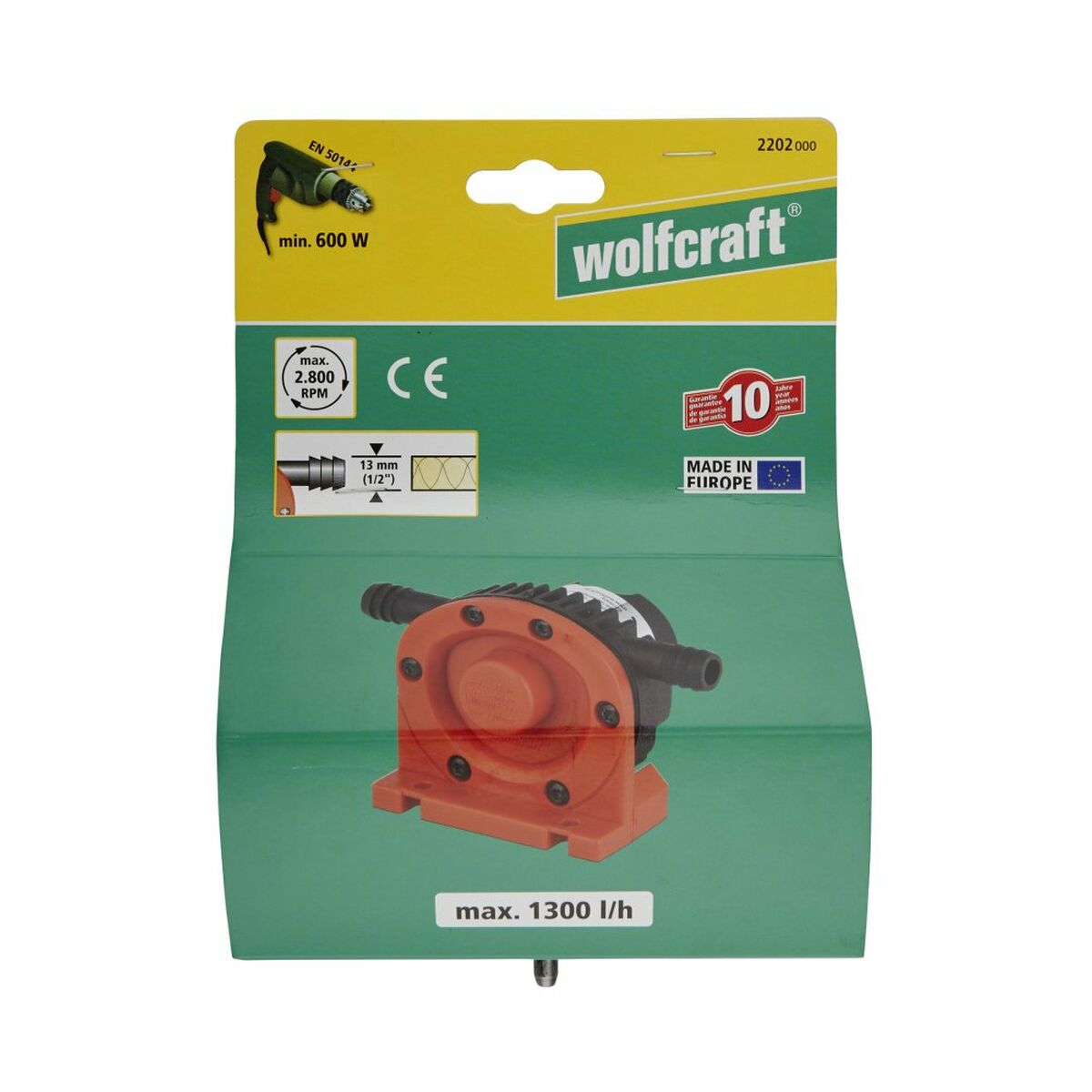 Wasserpumpe Wolfcraft Bohrer
