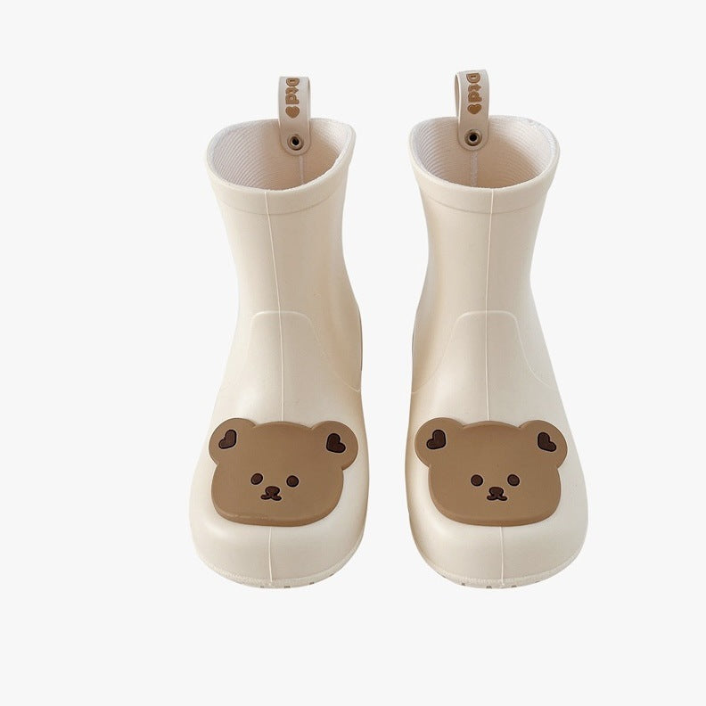Kinderregenstiefel mit Bären- & Tier-Muster, rutschsicher
