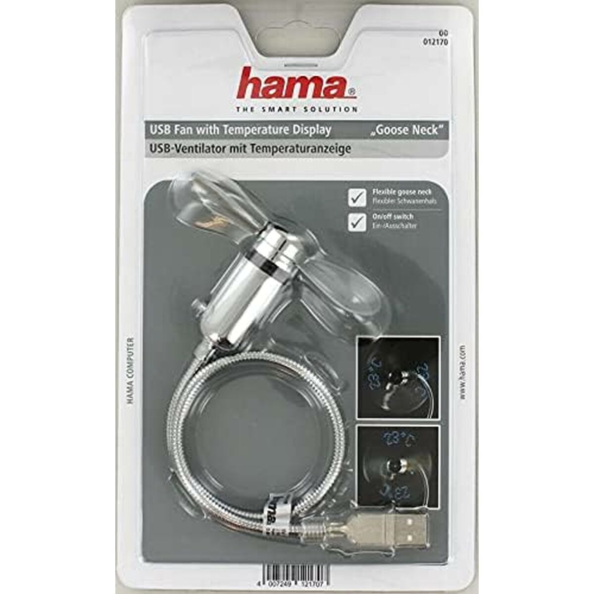 Tischventilator Hama Silberfarben