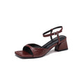 Vintage Peep-Toe Sandalen mit Schnalle – Bild 2 | LuxeStyle