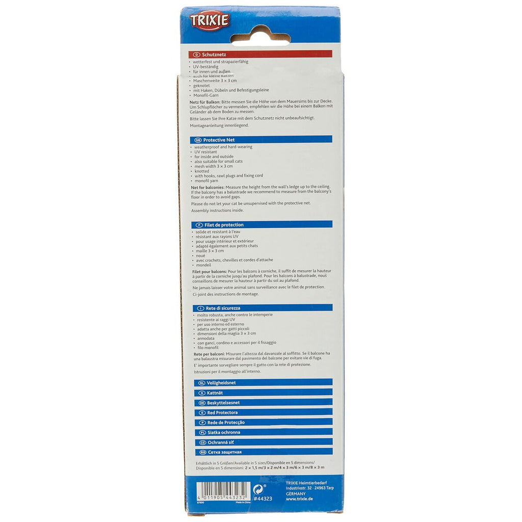 Sicherheitsnetz Trixie Katze Durchsichtig Nylon 4 x 3 m