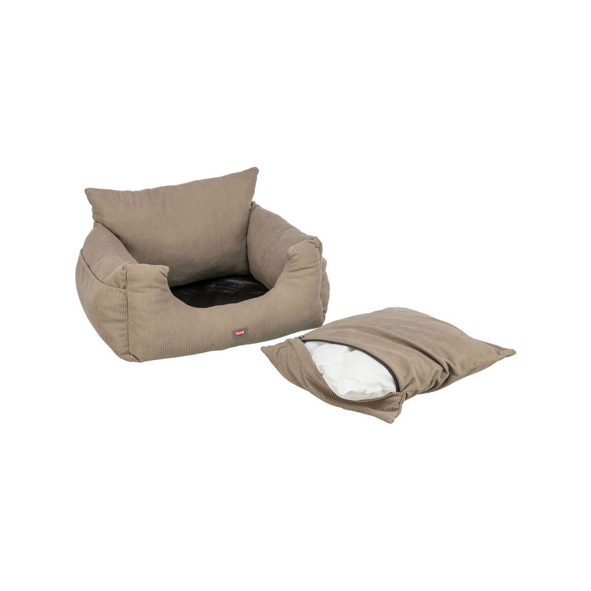 Hunde-Autositz «Trixie» Taupe (55×30×50 cm)