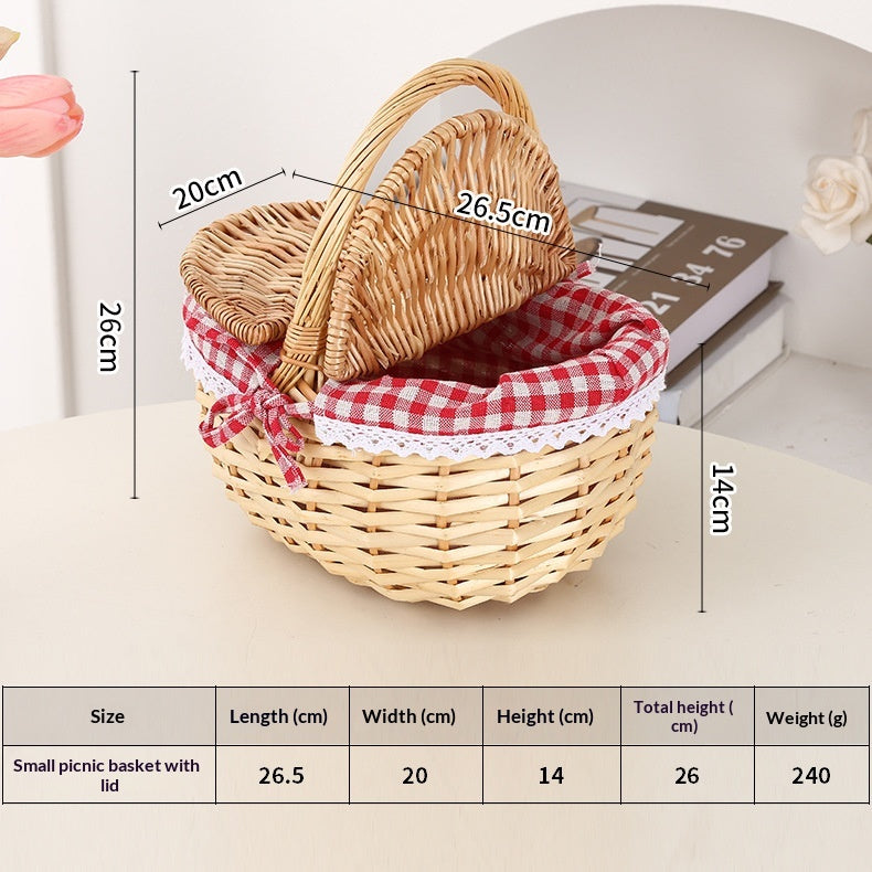 Handgeflochtener Picknickkorb aus Weide – Bild 5 | LuxeStyle
