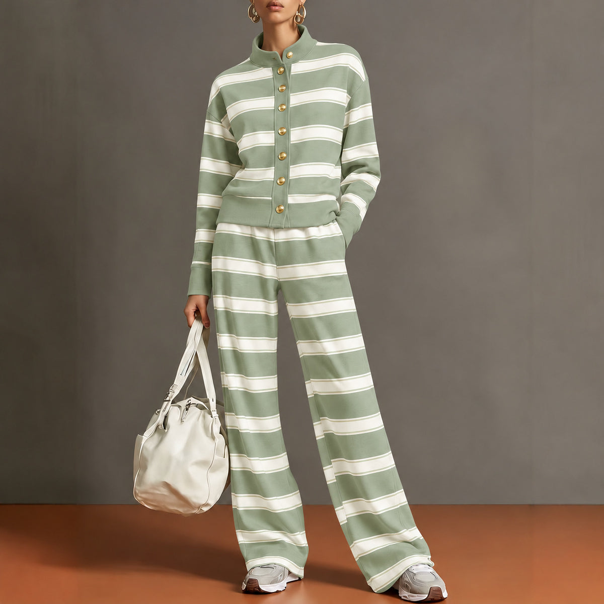 Kordeliges Strick-Set: Pullover & Weite Hose – Bild 6 | LuxeStyle