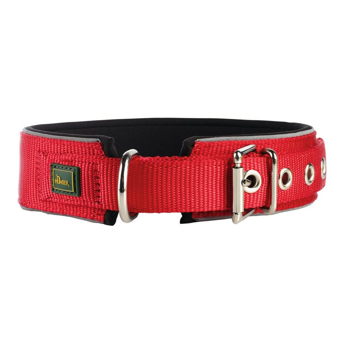 Hundehalsband Hunter Neoprene Reflect Rot 39-46 cm
