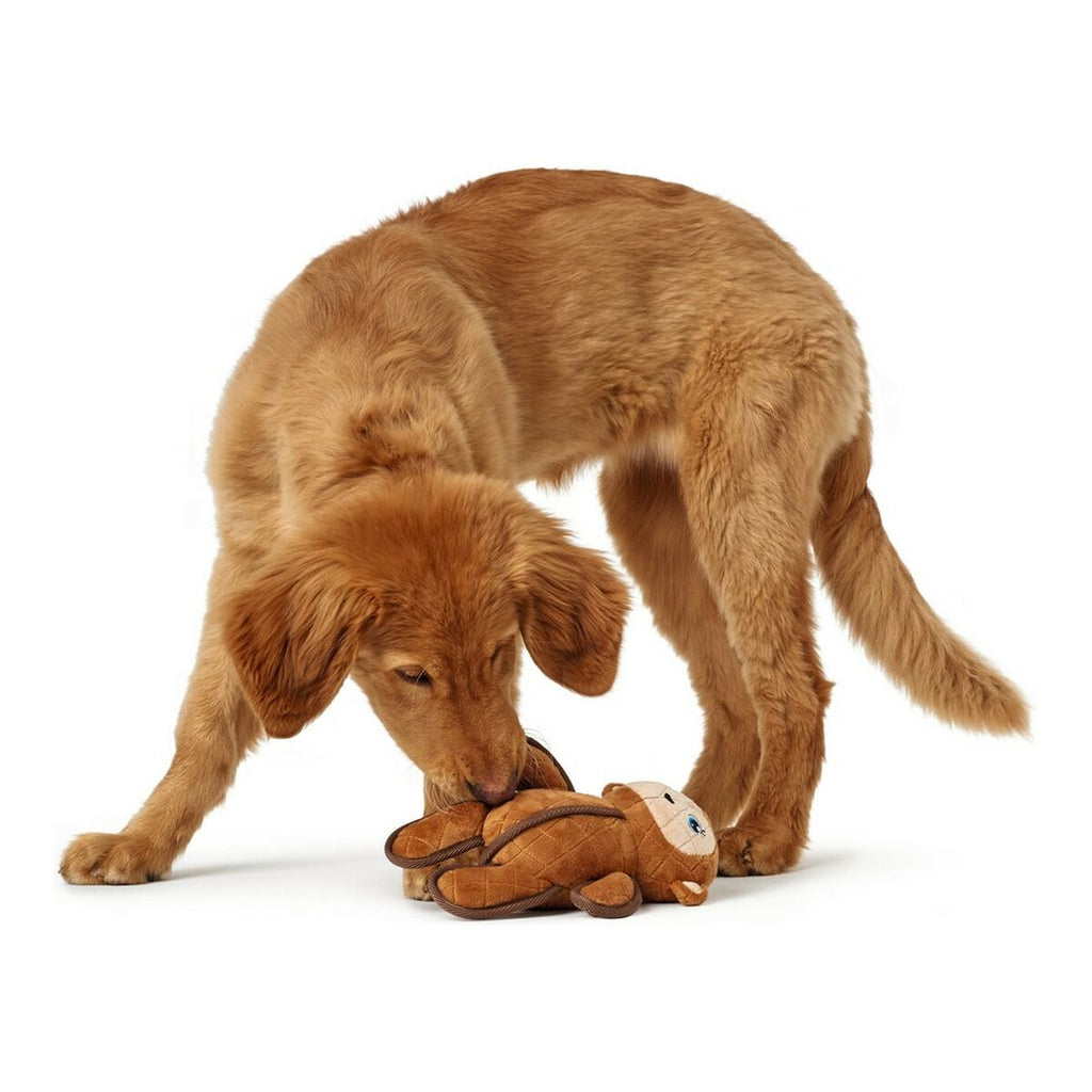 Kuscheltier für Hunde Hunter Togh Toys Braun Polyester Affe 25 cm