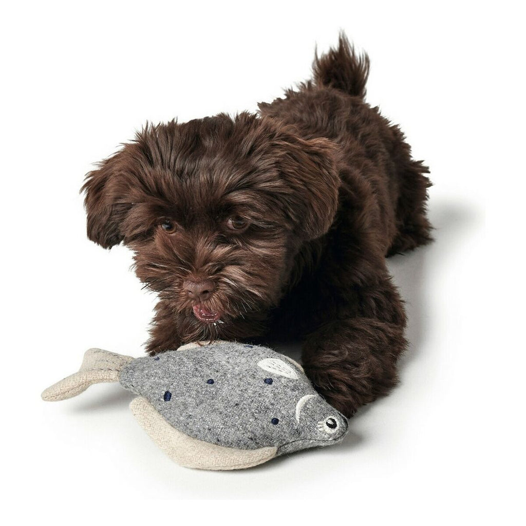 Kuscheltier für Hunde Hunter Skagen Grau Polyester Fisch