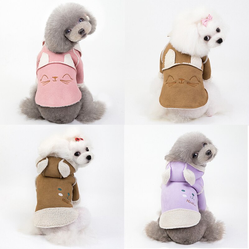 Samt-Jacke mit Revers für Hunde und Katzen