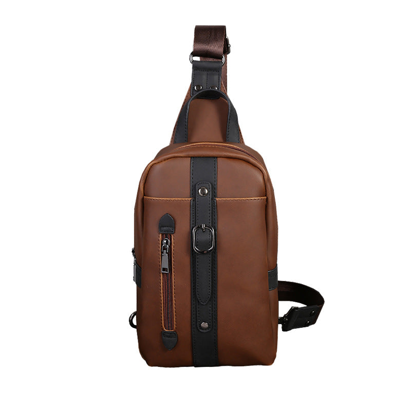 Retro Brusttasche aus PU-Leder – Bild 5 | LuxeStyle