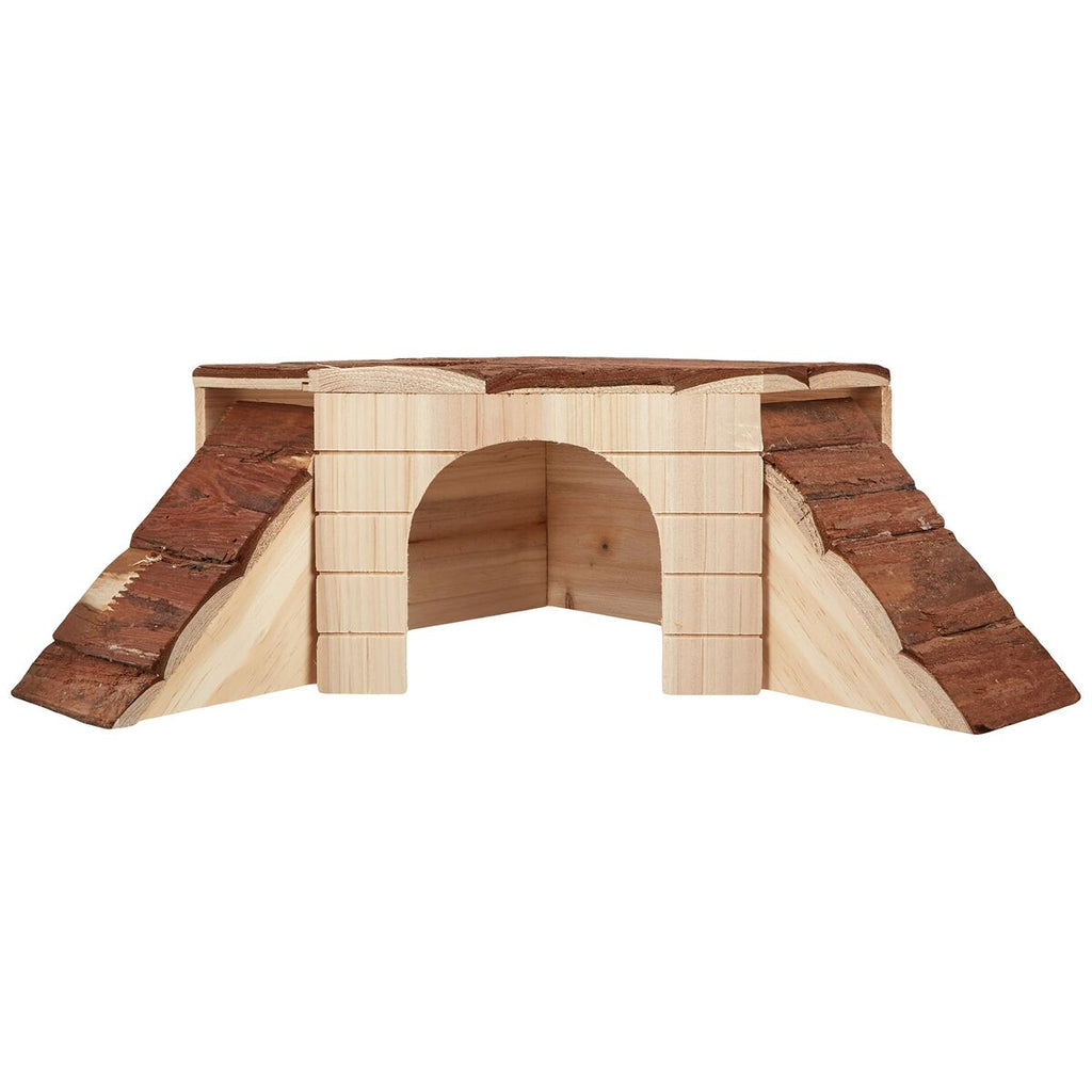 Haus für Nagetiere Kerbl 37 x 37 x 16 cm Braun Holz Nagetiere