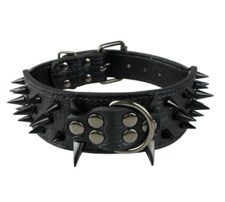 Lederhalsband mit schwarzen Nieten für Hunde – Bild 13 | LuxeStyle