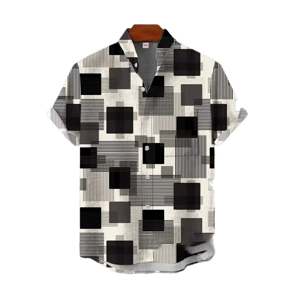 Retro-Herren-Shirt mit 3D-Druck