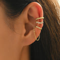 Ohrringe mit Strass-Kettchen und Quaste