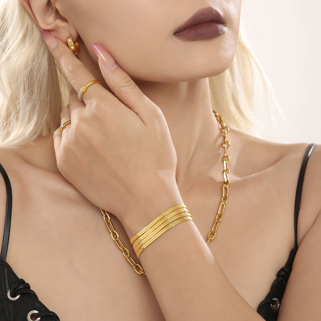 Mehrreihiges Titan-Armband für Damen – Bild 8 | LuxeStyle
