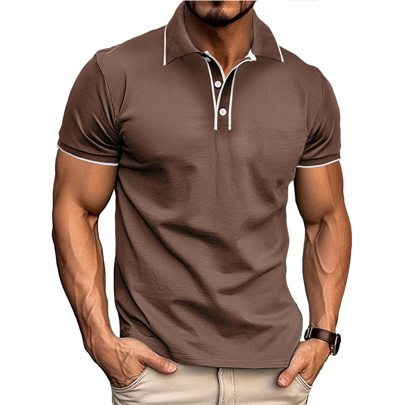 Herren Kurzarmhemd mit Revers und Jacquard – Bild 11 | LuxeStyle
