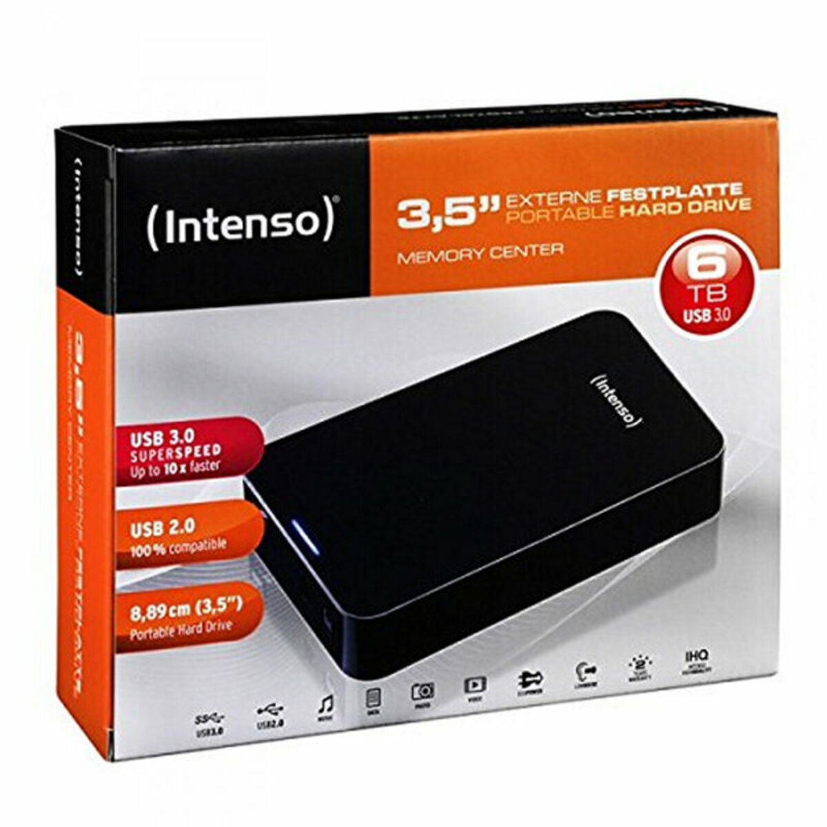 Externe Festplatte INTENSO 6031514 3.5 USB 3.0 6 TB Schwarz