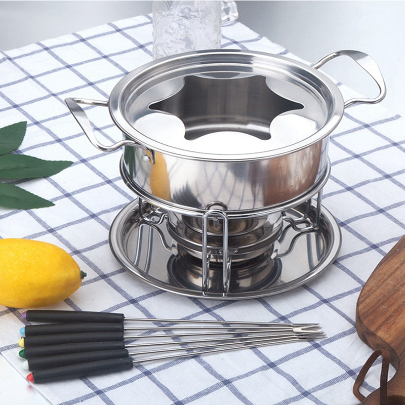 Edelstahl-Topf-Set mit Alkoholkocher – Bild 2 | LuxeStyle