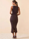Elegantes Trägerkleid mit Seitenschlitz – Bild 1 | LuxeStyle