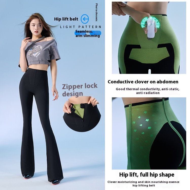Hohe Yoga-Hosen mit Elasthan