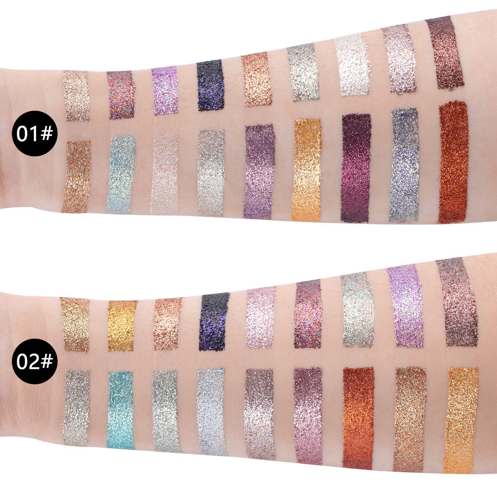 18 Farben Glitzer Lidschatten-Palette – Bild 7 | LuxeStyle