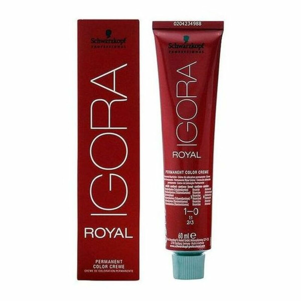 Dauerfärbung Schwarzkopf Igora Royal Nº 1-0 60 ml