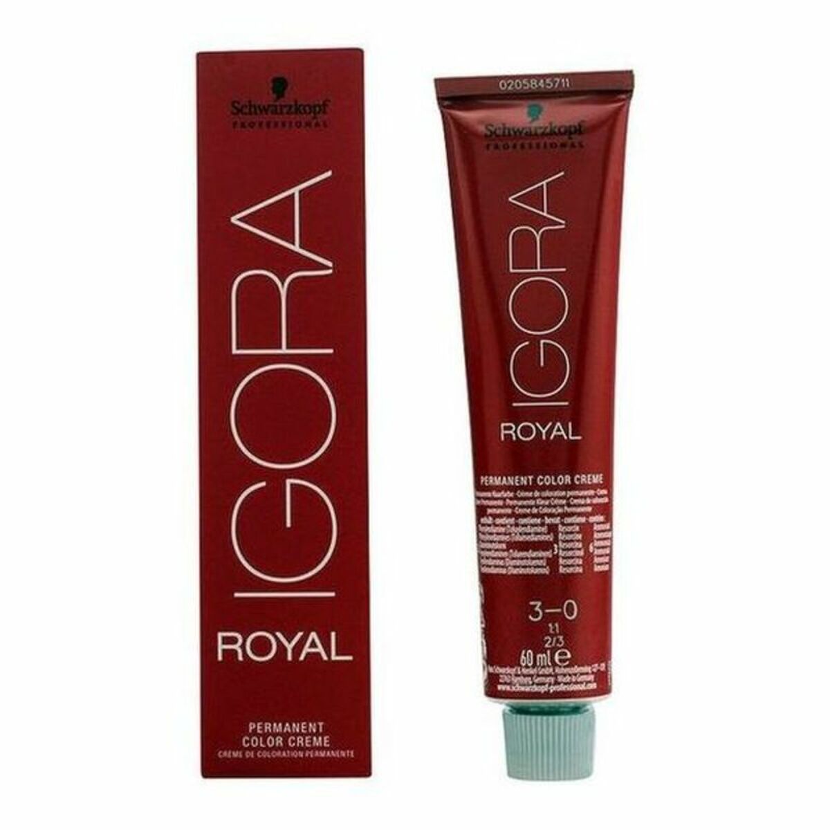 Dauerfärbung Schwarzkopf Igora Royal Nº 3-0 60 ml