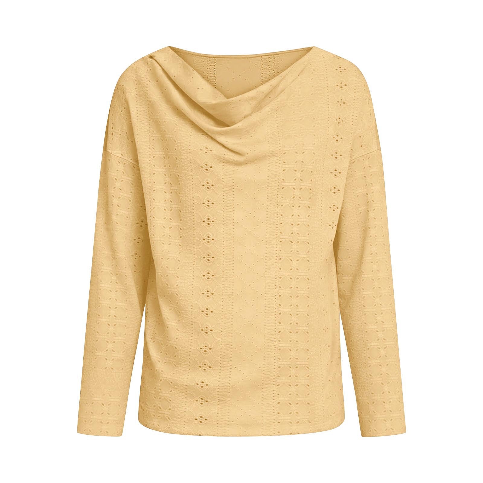 Langarm V-Neck Shirt für Damen