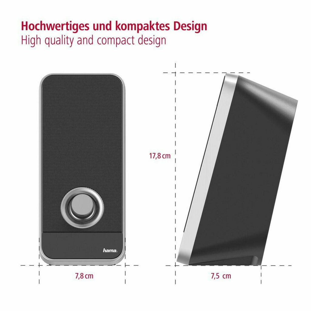 Laptop-Lautsprecher Hama Schwarz 6 W 4 W
