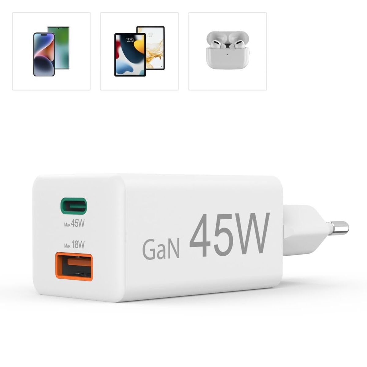 Wandladegerät Hama Weiß 45 W