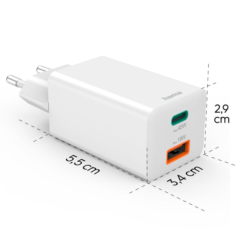 Wandladegerät Hama Weiß 45 W