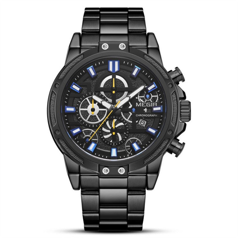 Herren Quarzuhr Chronograph Edelstahl 50m wasserdicht | LuxeStyle