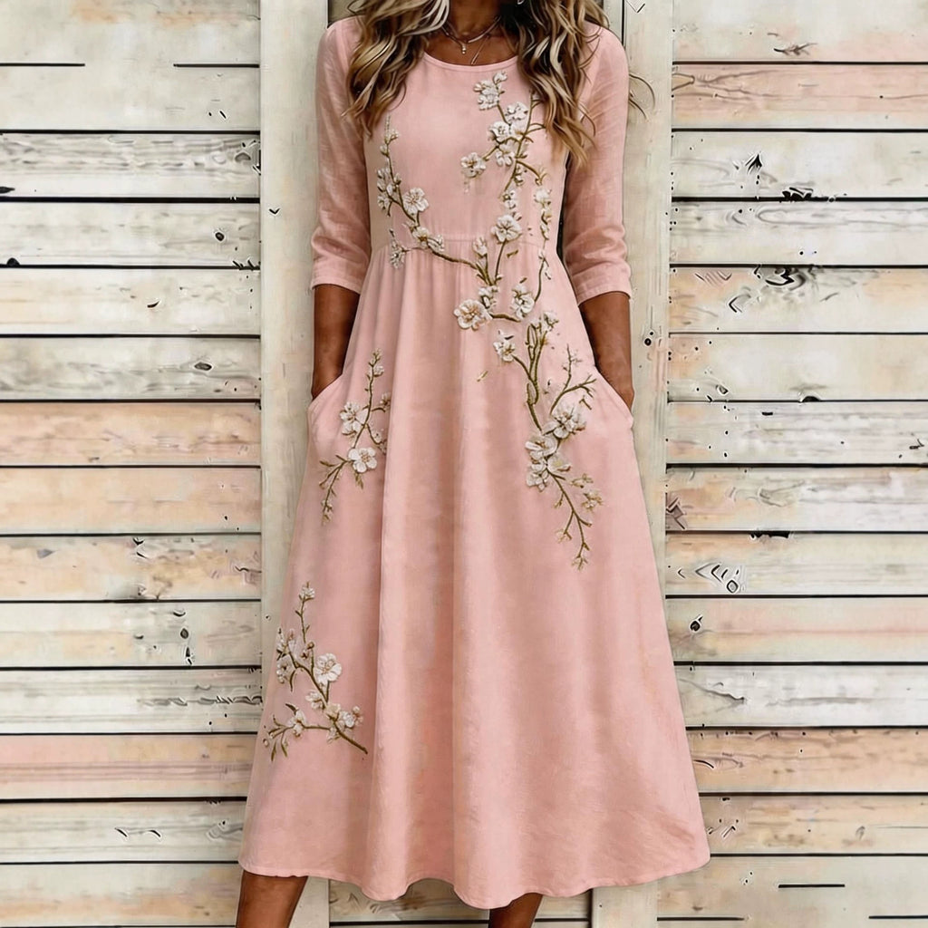 3/4-Arm Langarmkleid mit Taschen – Bild 5 | LuxeStyle