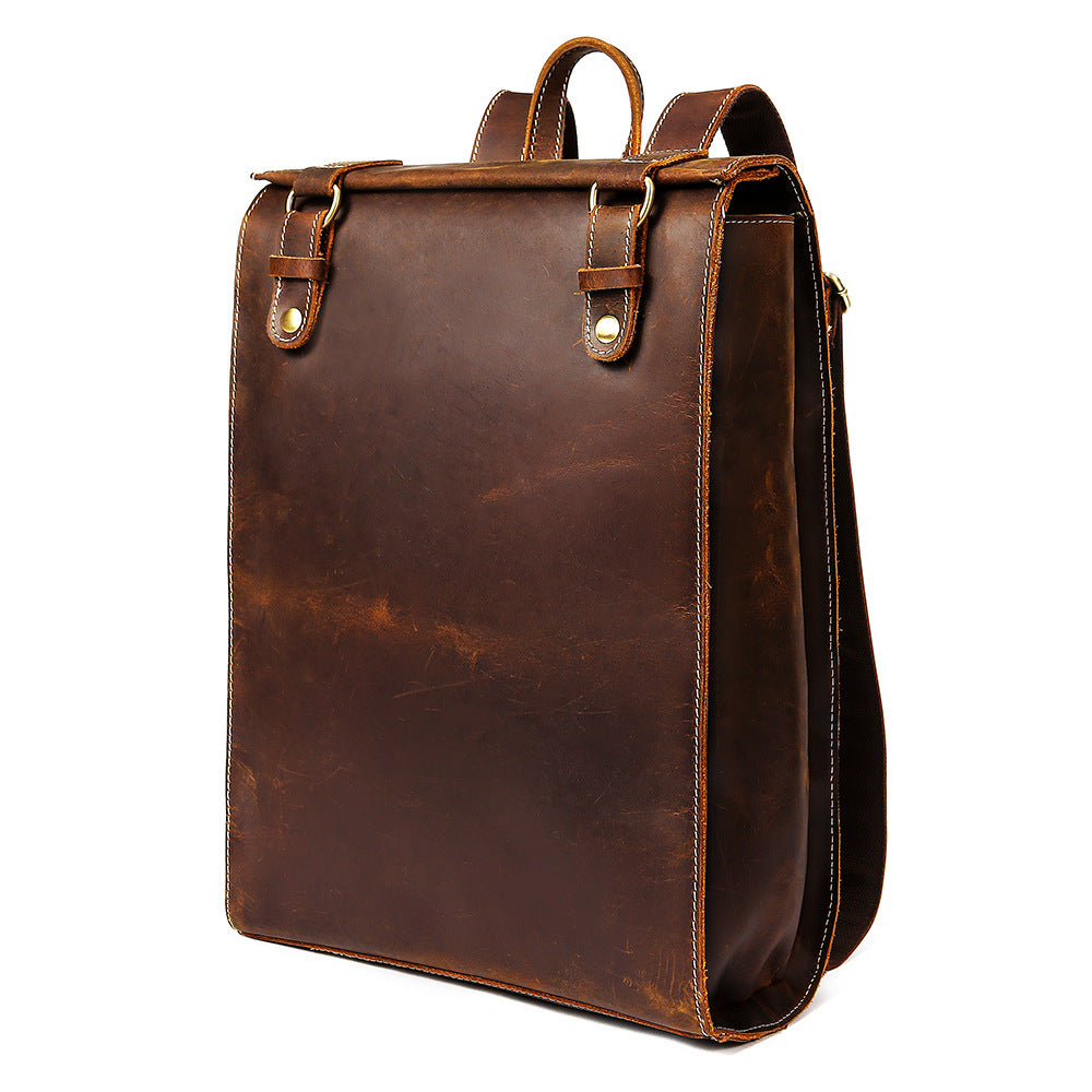 Rindsleder-Leder Rucksack für Männer – Bild 4 | LuxeStyle