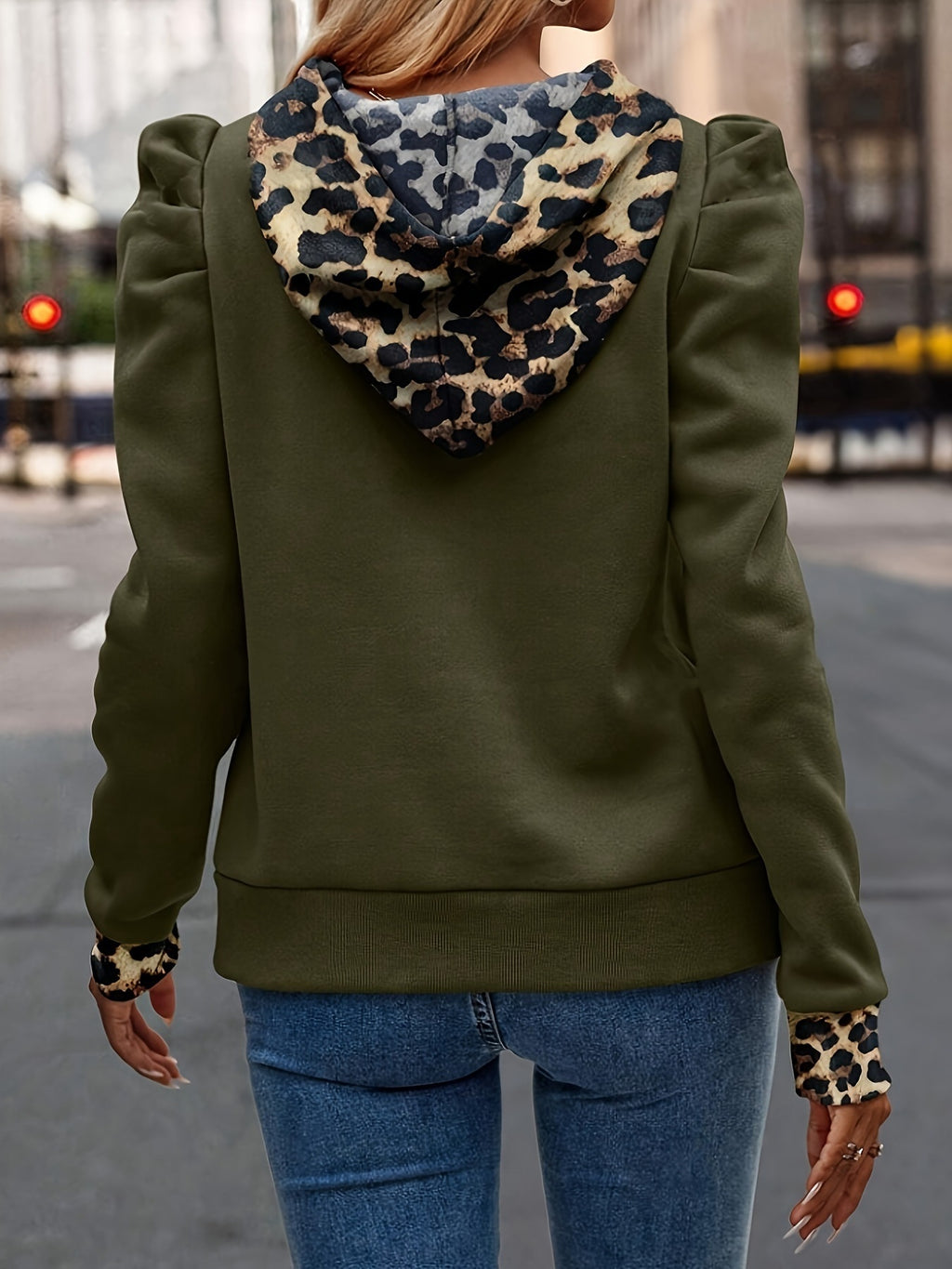 Blockfarben-Sweatshirt für Damen