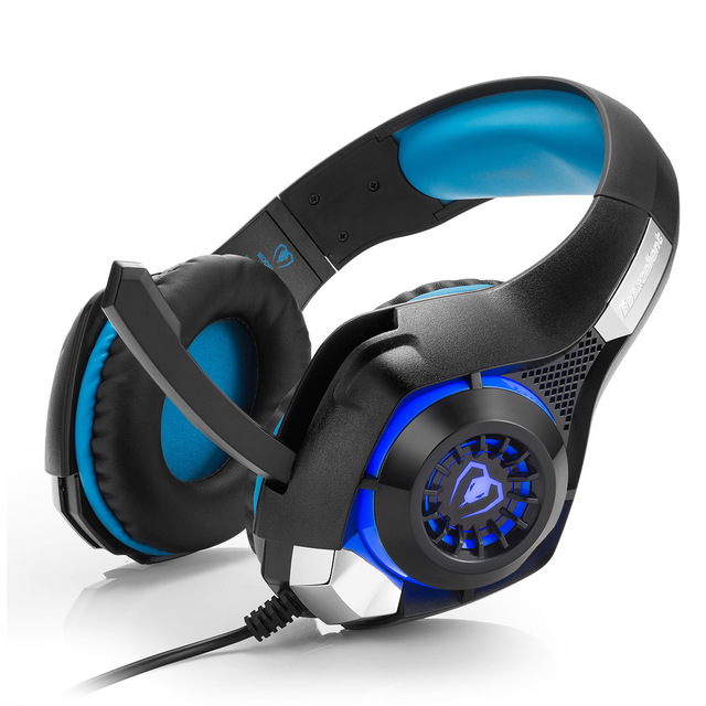Gaming-Headset mit LED-Licht & Tiefbass für PS4/PC