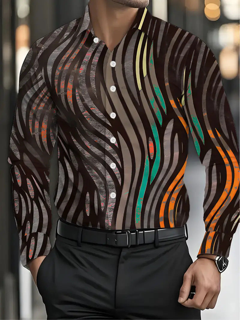 Herren Langarmhemd gestreift – Bild 12 | LuxeStyle